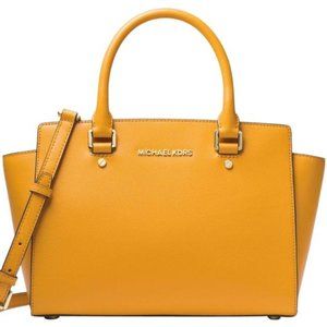 Michael Kors Selma Saffiano Leather Medium Satchel